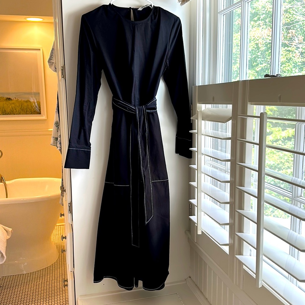 Black & White belted Zara dress
